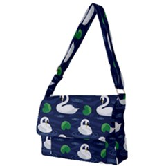 Swan Pattern Elegant Design Full Print Messenger Bag (l) by Wegoenart