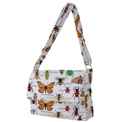 Insects-seamless-pattern Full Print Messenger Bag (l) by Wegoenart