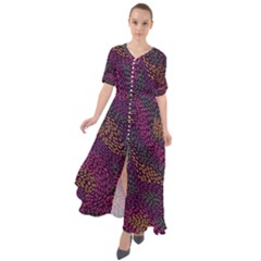 Colorful-abstract-seamless-pattern Waist Tie Boho Maxi Dress