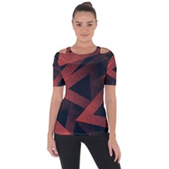 Stippled-seamless-pattern-abstract Shoulder Cut Out Short Sleeve Top