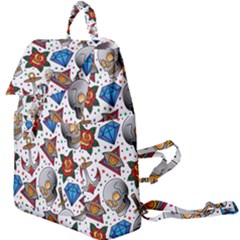 Full Color Flash Tattoo Patterns Buckle Everyday Backpack by Wegoenart