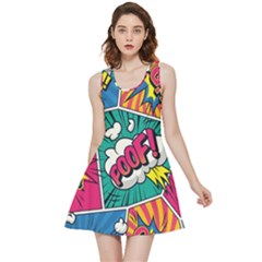 Comic Colorful Seamless Pattern Inside Out Reversible Sleeveless Dress