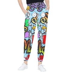 Graffiti Characters Seamless Patterns Tapered Pants by Wegoenart