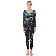 Abstract Colorful Texture Long Sleeve Catsuit by Wegoenart