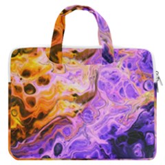 Conceptual Abstract Painting Acrylic Macbook Pro 16  Double Pocket Laptop Bag  by Ravend