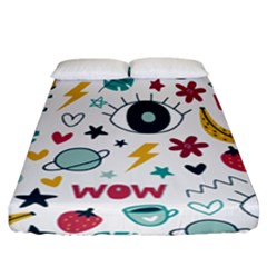 Wallpaper Background Cute Design Fitted Sheet (california King Size)