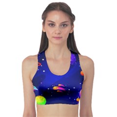 Artistic Space Planet Sports Bra