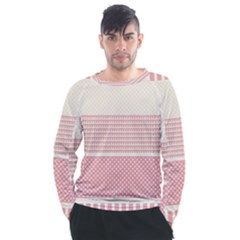 Background Pink Beige Decorative Texture Craft Men s Long Sleeve Raglan Tee