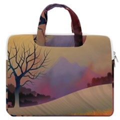 Landscape Illustration Nature Sky Macbook Pro 16  Double Pocket Laptop Bag  by Wegoenart