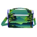 Green Landscape Illustration Nature Satchel Shoulder Bag View3