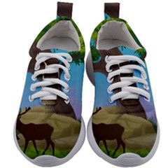 Nature Background Illustration Landscape Kids Athletic Shoes by Wegoenart