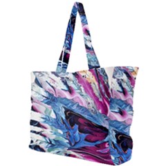 Feathers Simple Shoulder Bag by kaleidomarblingart