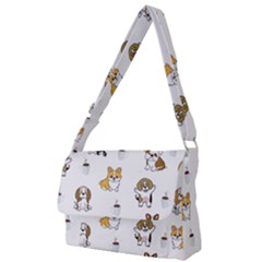 Hot Chocolate Puppies Hot Cocoa Full Print Messenger Bag (l) by Wegoenart