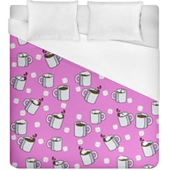 Coffee Chocolate Milk Drink Hot Duvet Cover (king Size) by Wegoenart