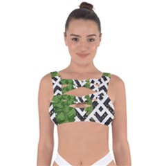 Modern Garden Bandaged Up Bikini Top