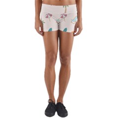 Cool Summer Pattern - Beach Time!   Yoga Shorts by ConteMonfrey