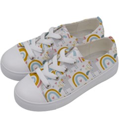 Unicorns, Hearts And Rainbows Kids  Low Top Canvas Sneakers by ConteMonfrey