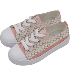 Mermaid Ombre Scales  Kids  Low Top Canvas Sneakers by ConteMonfrey