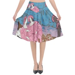 Gondola Ride   Flared Midi Skirt