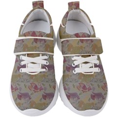 Pattern Armenian Birds Kids  Velcro Strap Shoes by Gohar