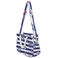 Seamless Marine Pattern Rope Handles Shoulder Strap Bag by BangZart