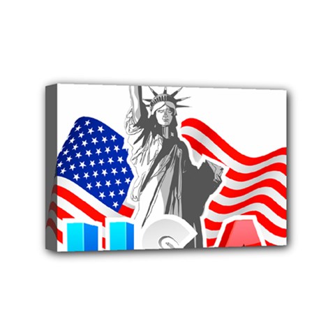 New York City Holiday United States Usa Mini Canvas 6  X 4  (stretched) by Jancukart