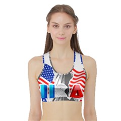 New York City Holiday United States Usa Sports Bra With Border by Jancukart