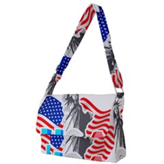 New York City Holiday United States Usa Full Print Messenger Bag (l) by Jancukart