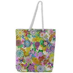 Illustration-pattern-abstract Full Print Rope Handle Tote (large)