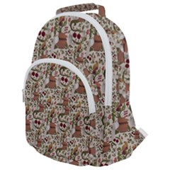 Architecture Ornaments Rounded Multi Pocket Backpack by Gohar