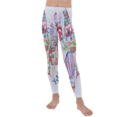 Easter Village  Kids  Lightweight Velour Leggings by ConteMonfrey