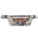 Multicolored Floral Digital Wallpaper Abstract Flowers Heart Free Download Active Waist Bag View1