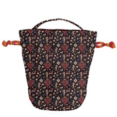 Carpet Symbols Drawstring Bucket Bag by Gohar