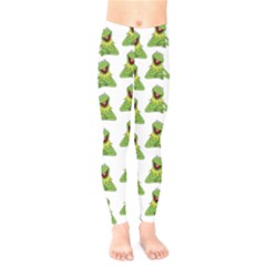 Kermit The Frog Kids  Leggings by Valentinaart