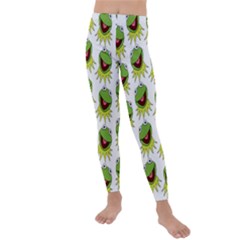 Kermit The Frog Kids  Lightweight Velour Leggings by Valentinaart