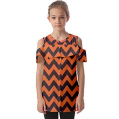 Halloween  Fold Over Open Sleeve Top by Valentinaart