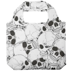 Skull Pattern Foldable Grocery Recycle Bag by Valentinaart