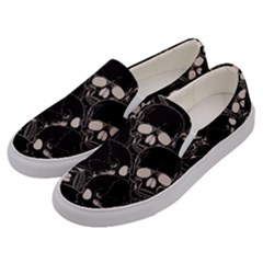 Skull Pattern Men s Canvas Slip Ons by Valentinaart