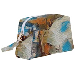 Abstract Mountains Landscape Tabloid Texture Wristlet Pouch Bag (large)