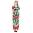 Christmas kaleidoscope Short Sleeve Maxi Dress View1