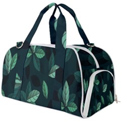 Leaves Pattern Burner Gym Duffel Bag by artworkshop