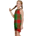 Lumberjack Plai Kids  Halter Collar Waist Tie Chiffon Dress View2