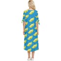 Pattern Aliens Bow Sleeve Chiffon Midi Dress View4