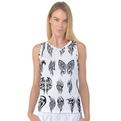 Tattoo Pattern Coin Purse Women s Basketball Tank Top