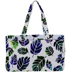 Leaves Watercolor Ornamental Decorative Design Canvas Work Bag by Ravend