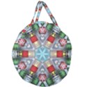 Geometric Symmetrical Symmetry Data Futuristic Giant Round Zipper Tote View2