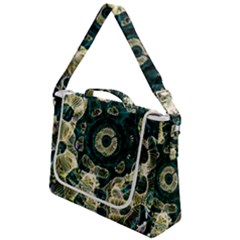 Fractal Glowing Kaleidoscope Wallpaper Art Design Box Up Messenger Bag by Ravend