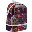 Astronaut Universe Planting Flowers Cosmos Jpg Zip Bottom Backpack View2