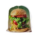 Hamburger Cheeseburger Burger 3d Render Snack Drawstring Pouch (XL) View1