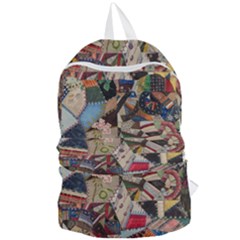 Background Embroidery Pattern Stitches Abstract Foldable Lightweight Backpack by Pakemis